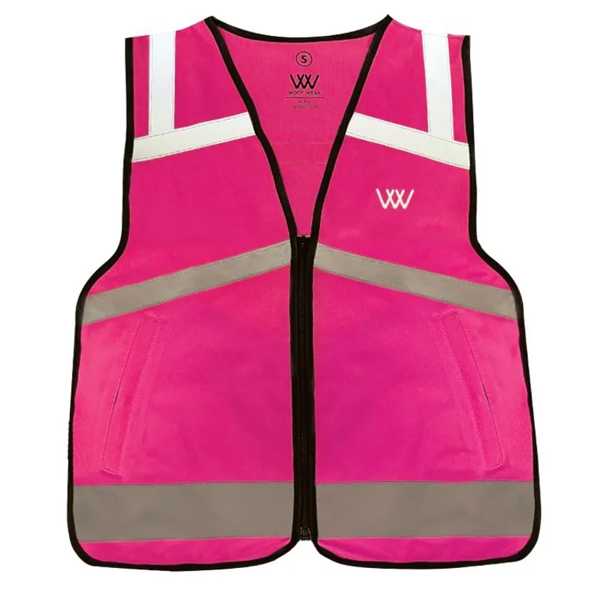 Woof Wear Hi-Viz Junior Riding Vest - Pink