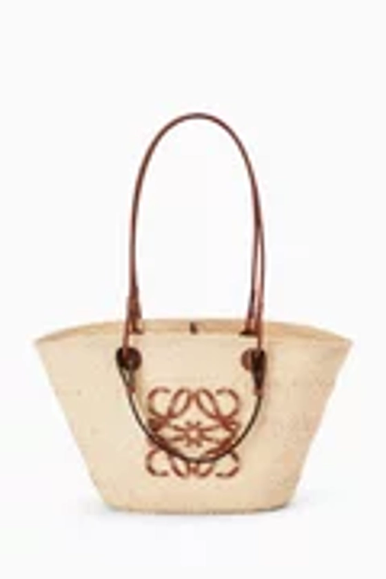 Buy LOEWE Neutral Anagram Basket Bag in Iraca Palm & Calfskin Online for Women | Ounass UAE