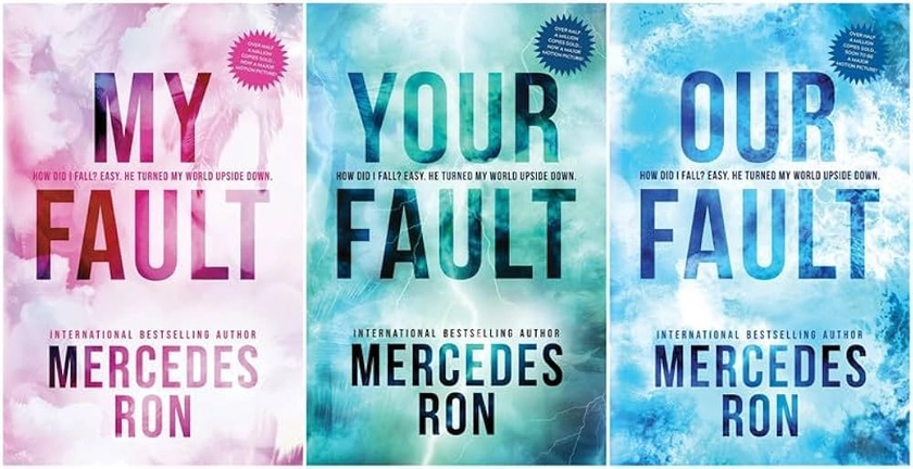 Culpable Series 3 Books Set by Mercedes Ron - My Fault, Your Fault, Our Fault