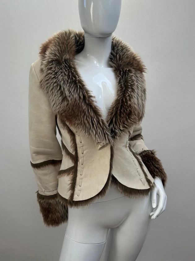 Vintage faux fur afghan coat penny lane jacket