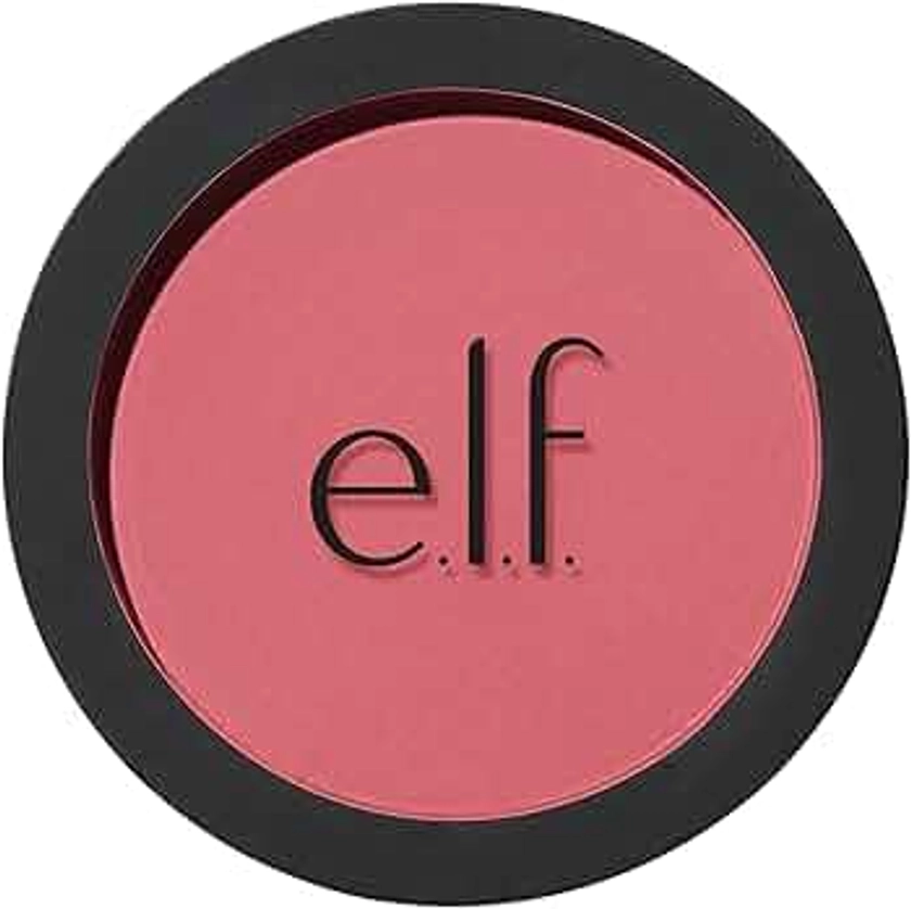 e.l.f. Primer-Infused Matte Blush, Long-Lasting, Lightweight & Buildable Powder Blush, Delivers A Matte Finish, Vegan & Cruelty-Free, Always Tempting