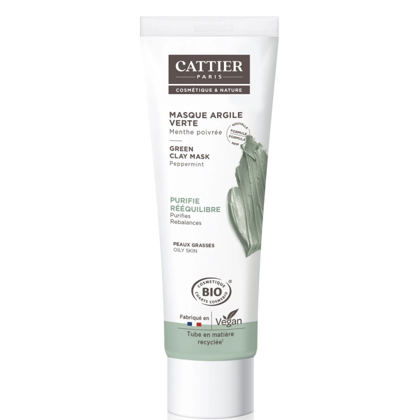 Cattier Masque argile verte 100ml Masque illuminateur » achetez en ligne | Nocibé