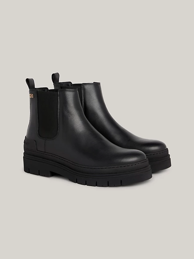 Bottines Casual Leather | Noir | Tommy Hilfiger