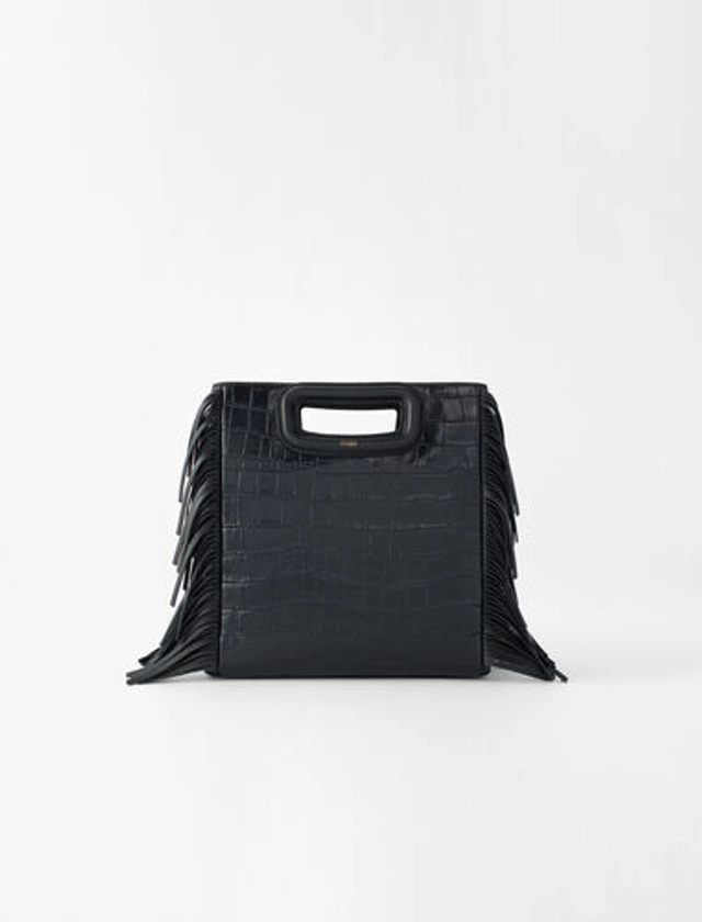 119MCROCO M bag in crocodile-effect leather