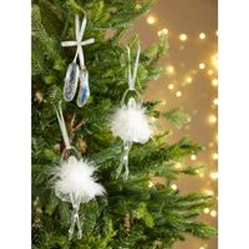 Very Home Ballerina Tree Decorations Set Of 3