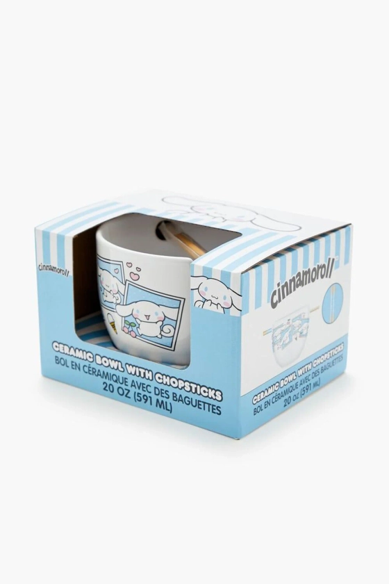 Cinnamoroll Ceramic Bowl & Chopsticks Set