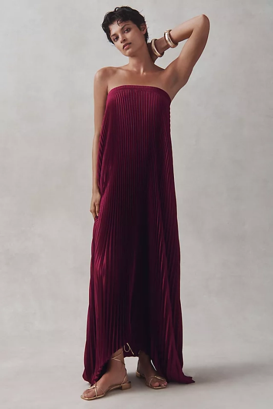 L'IDÉE Elle Strapless Pleated Gown