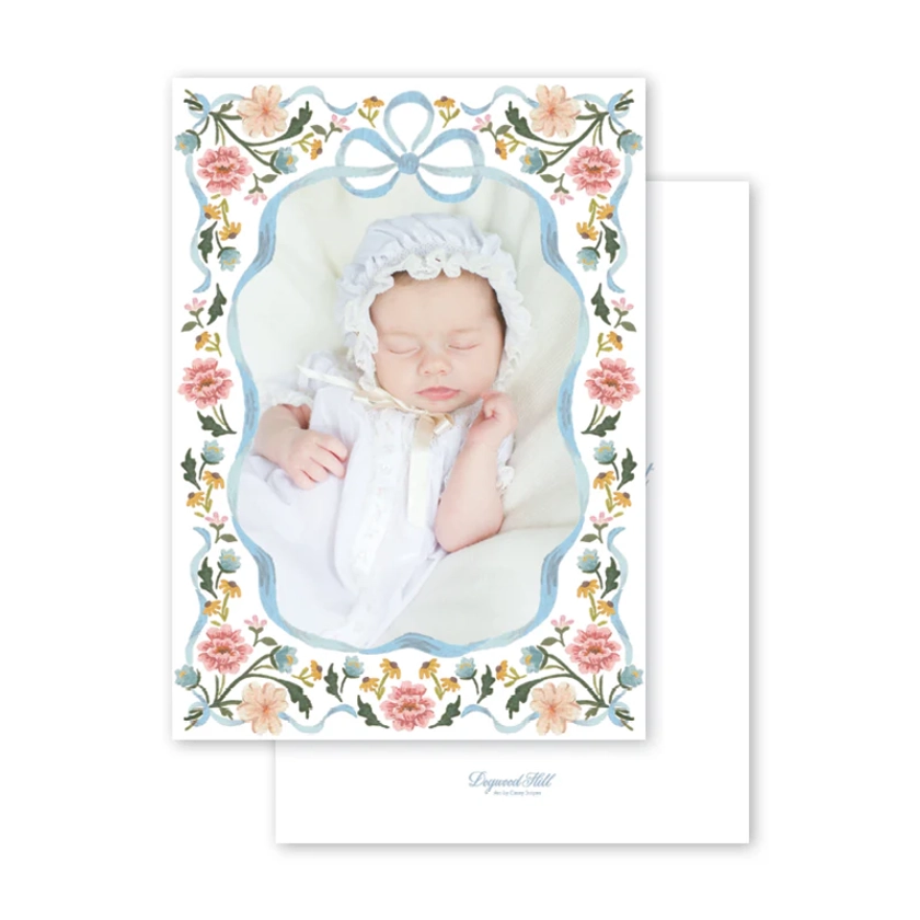 Cottagecore Florals Birth Announcement