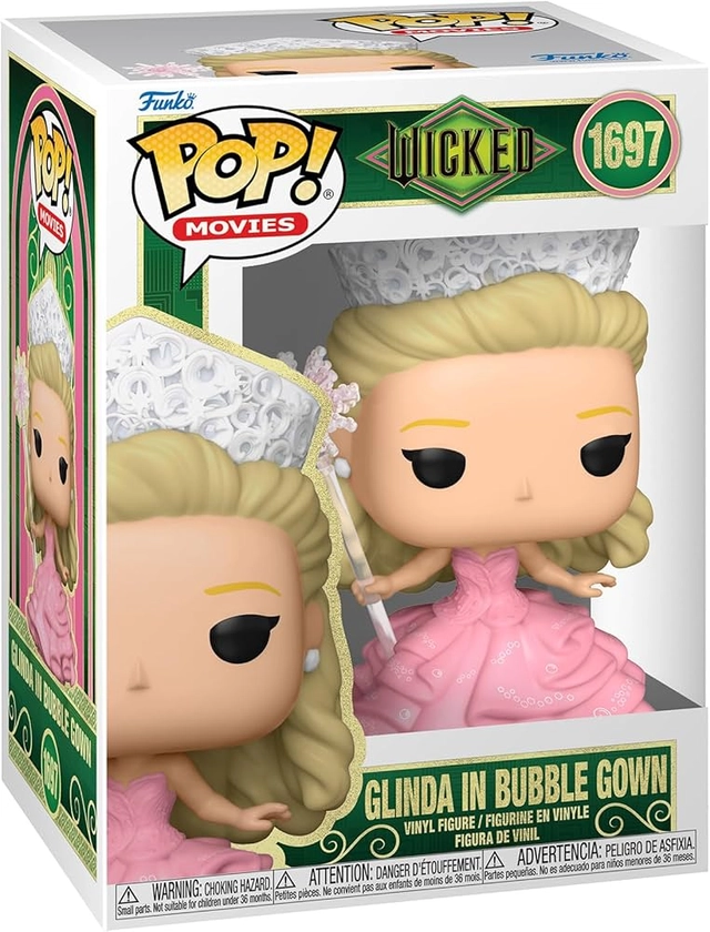 Funko Pop! Movies: Wicked - Glinda in Bubble Gown - Collectable Vinyl Figure - Gift Idea - Official Merchandise - Toys for Kids & Adults - Movies Fans - Model Figure for Collectors and Display