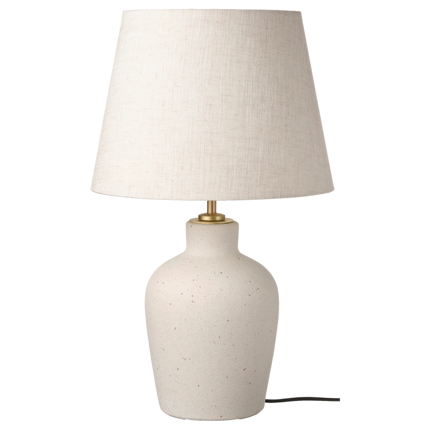 BLIDVÄDER beige, ceramic table lamp, 50 cm - IKEA