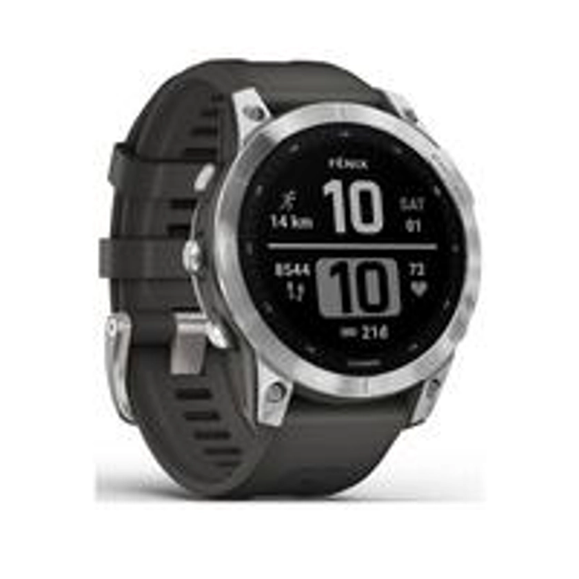 Garmin Fenix 7 Multisport GPS Watch - Silver with Graphite Band