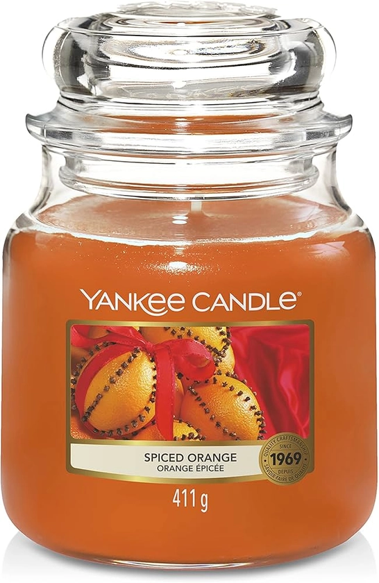 Yankee Candle Candela profumata in giara media | Arancia piccante | Durata Fino a 75 Ore