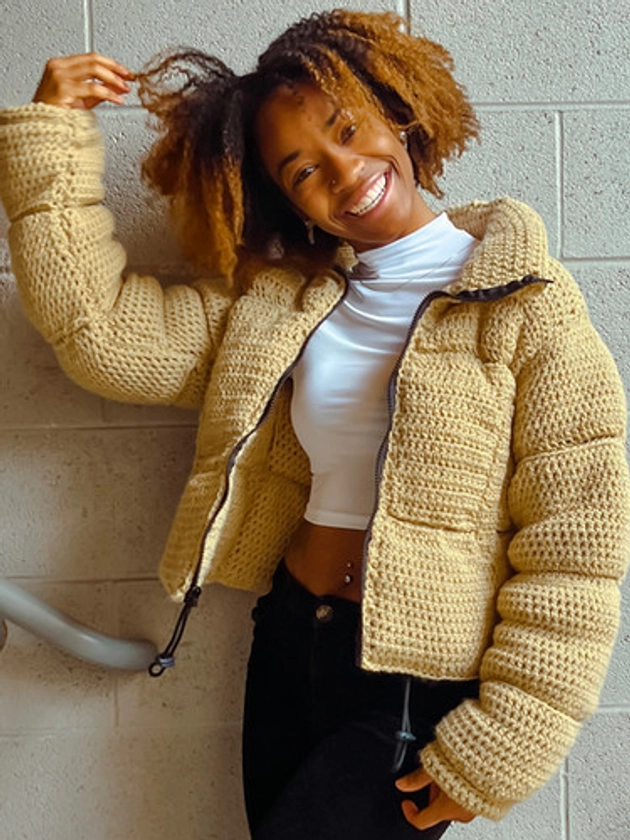 Crochet Puffer Jacket PATTERN | Hooked By Brianna