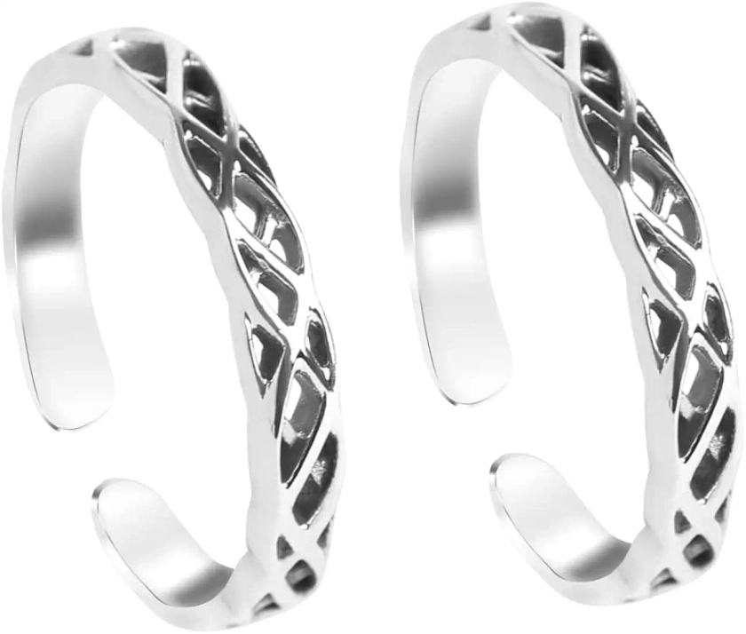 Clara 925 Sterling Silver Knotted Toe Rings Pair | Size Adjustable, Oxidised | Gift for Women and Girls : Amazon.in: Fashion