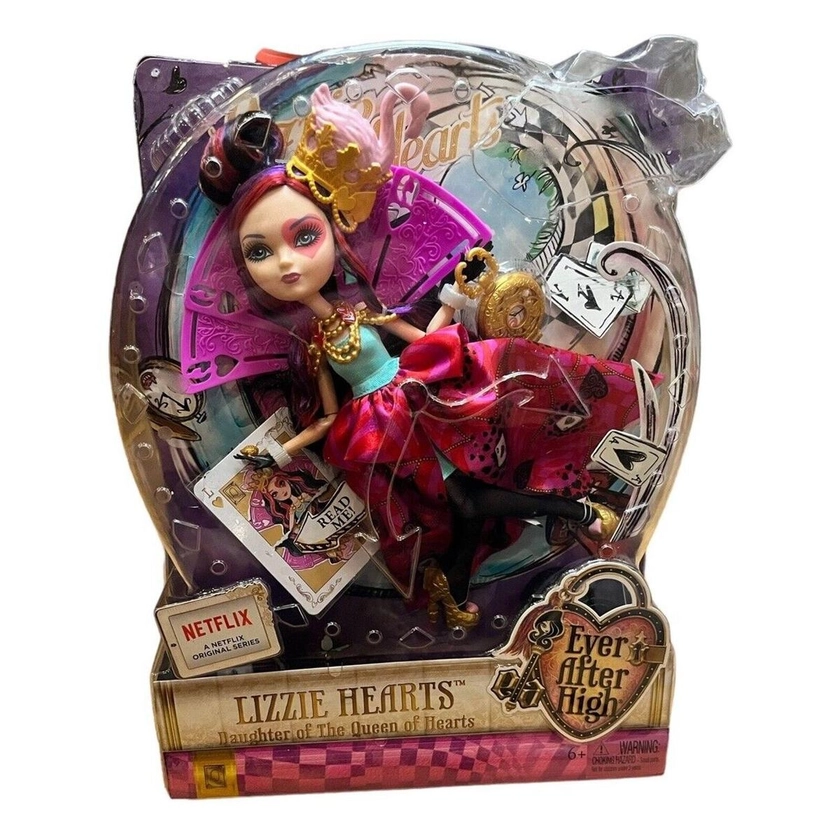 Ever After High Way Too Wonderland Lizzie Hearts Doll Queen of Hearts NEW READ