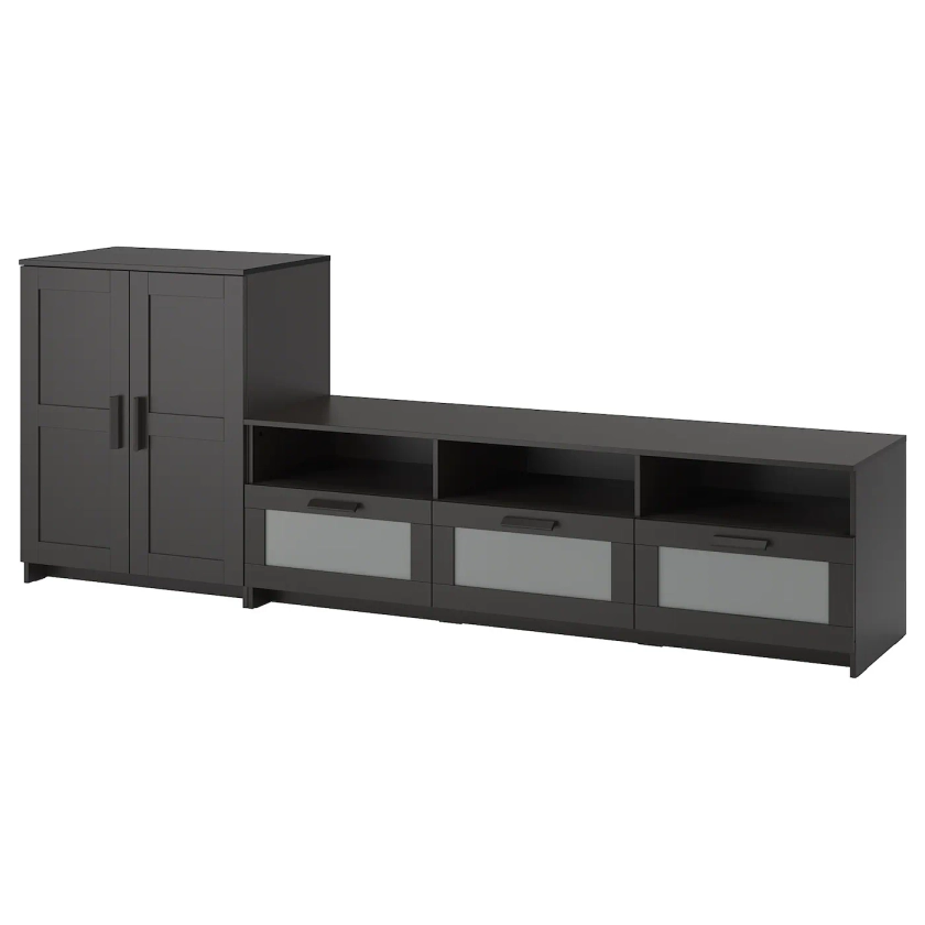 BRIMNES TV storage combination, black, 1015/8x161/8x373/8" - IKEA