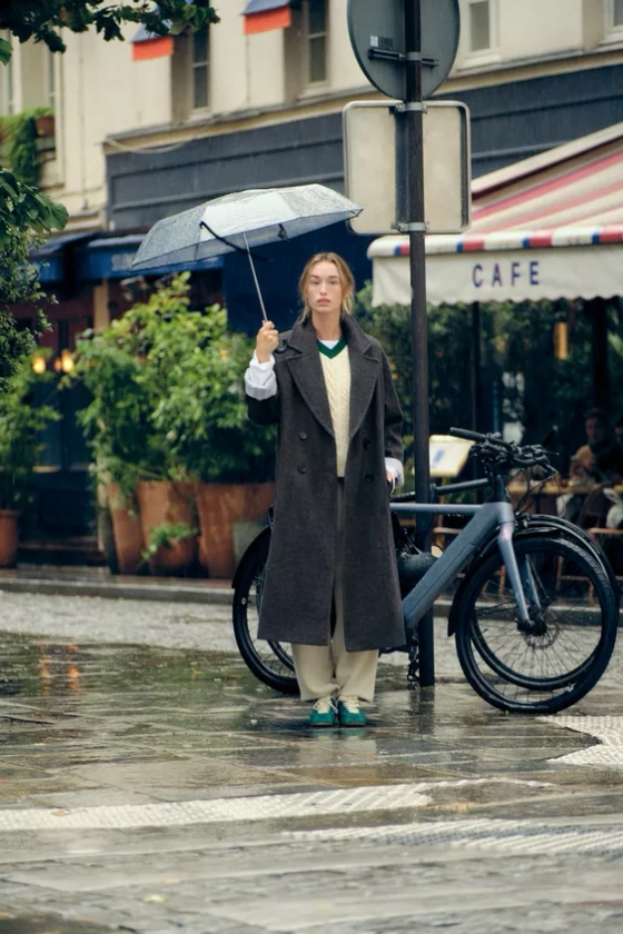 MANTEAU À BOUTONNAGE CROISÉ OVERSIZE