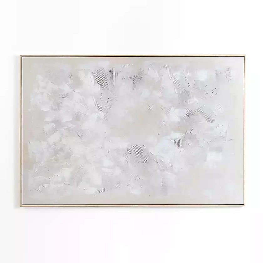 Abstract White Framed Canvas Art Print | Kirklands Home