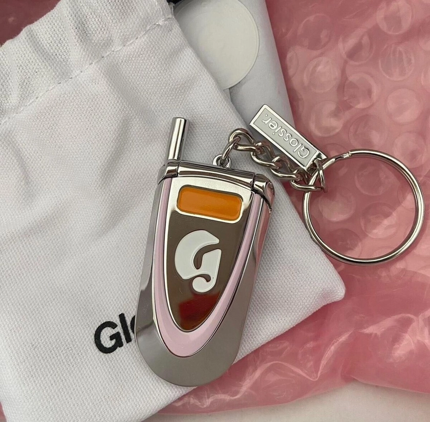 Brand New GLOSSIER LA Keychain FlipPhone StoreExclusive Only/Will Ship Worldwide