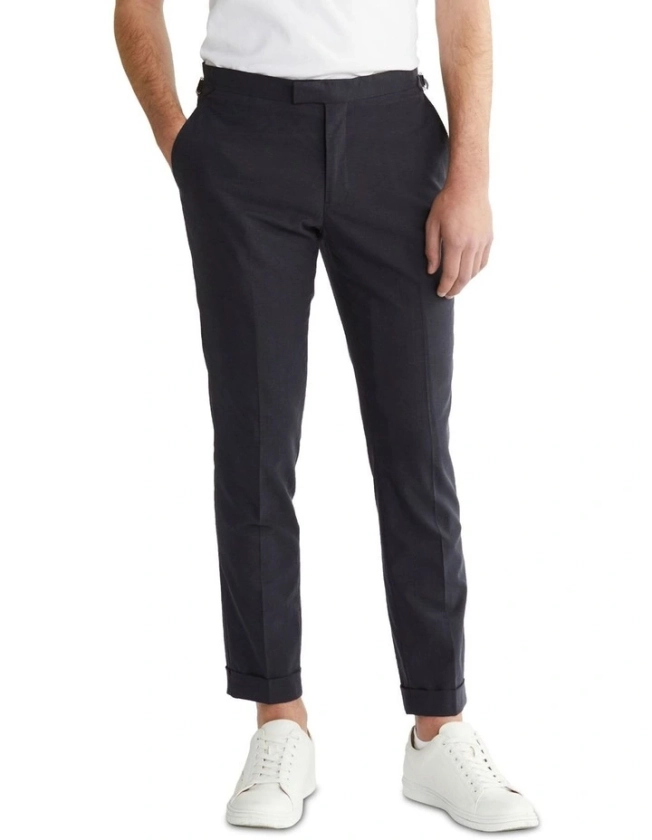 Calvin Klein X Slim Slub Plain Pant in Blue | MYER