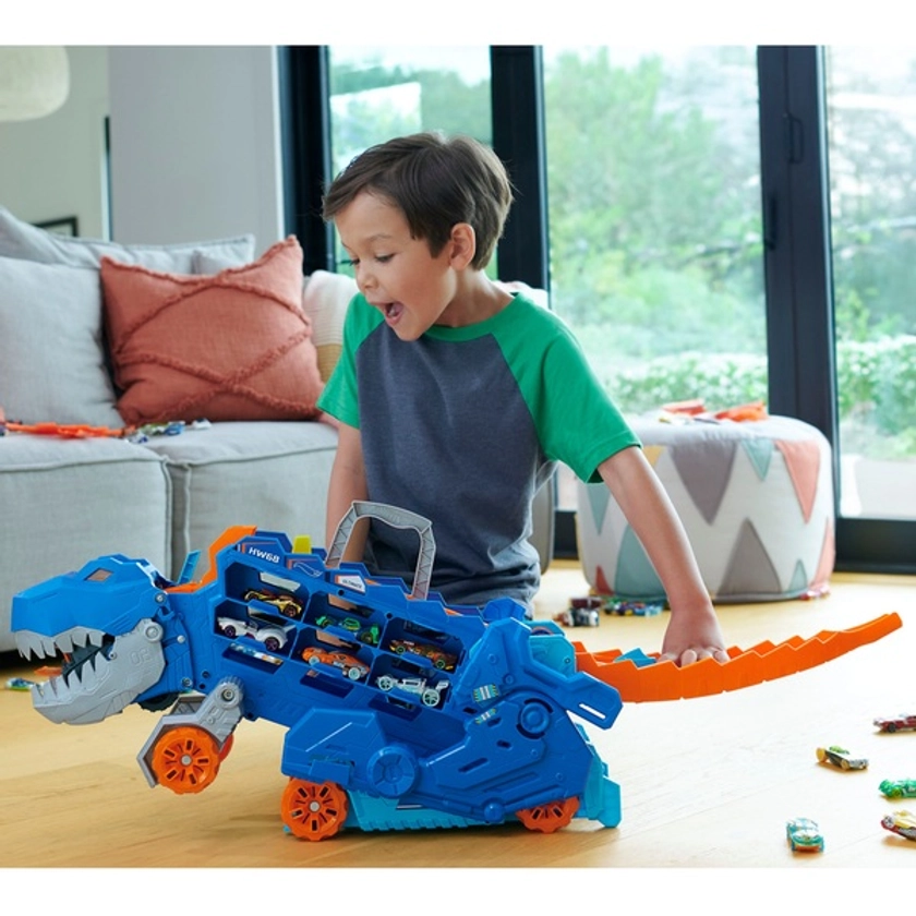 Hot Wheels City Let's Race Netflix - Ultimate T-Rex Transporter | Smyths Toys UK