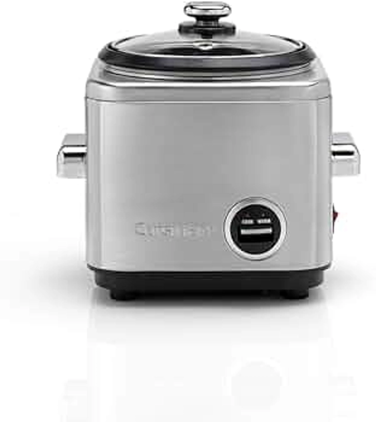 Cuisinart Rice Cooker 400g | Riz et céréales multicuiseur | Vapeur et maintien au chaud | Fil rétractable | acier inoxydable sans BPA | Tasse à mesurer et cuillère à riz | Livre de recettes inclus