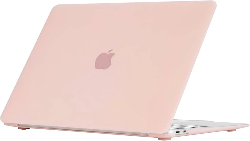 EooCoo Coque MacBook Air 13 Pouces A2337 A2179 A1932, Plastique Case Rigide Étui pour 2020 2019 2018 MacBook Air 13.3 Retina avec Touch ID - Rose