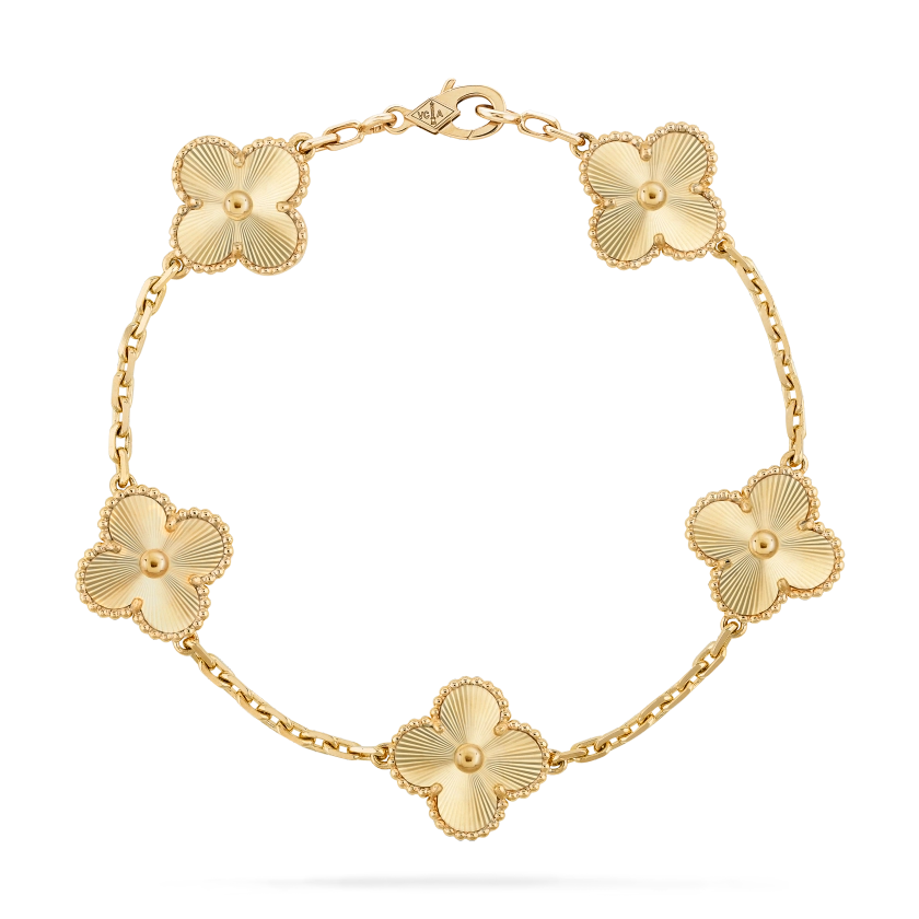 Bracelet Vintage Alhambra 5 motifs Or jaune 750/1000 - Van Cleef & Arpels
