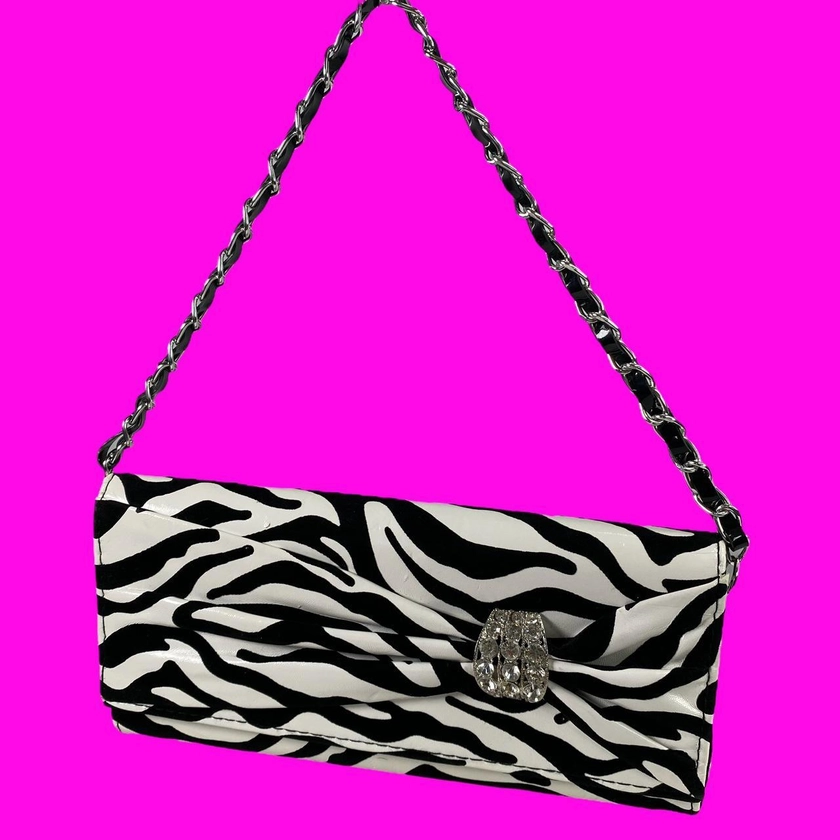 Y2k Zebra print purse Can be a shoulder bag or...