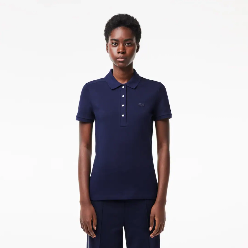 Polo L.12.D slim fit en mini piqué stretch