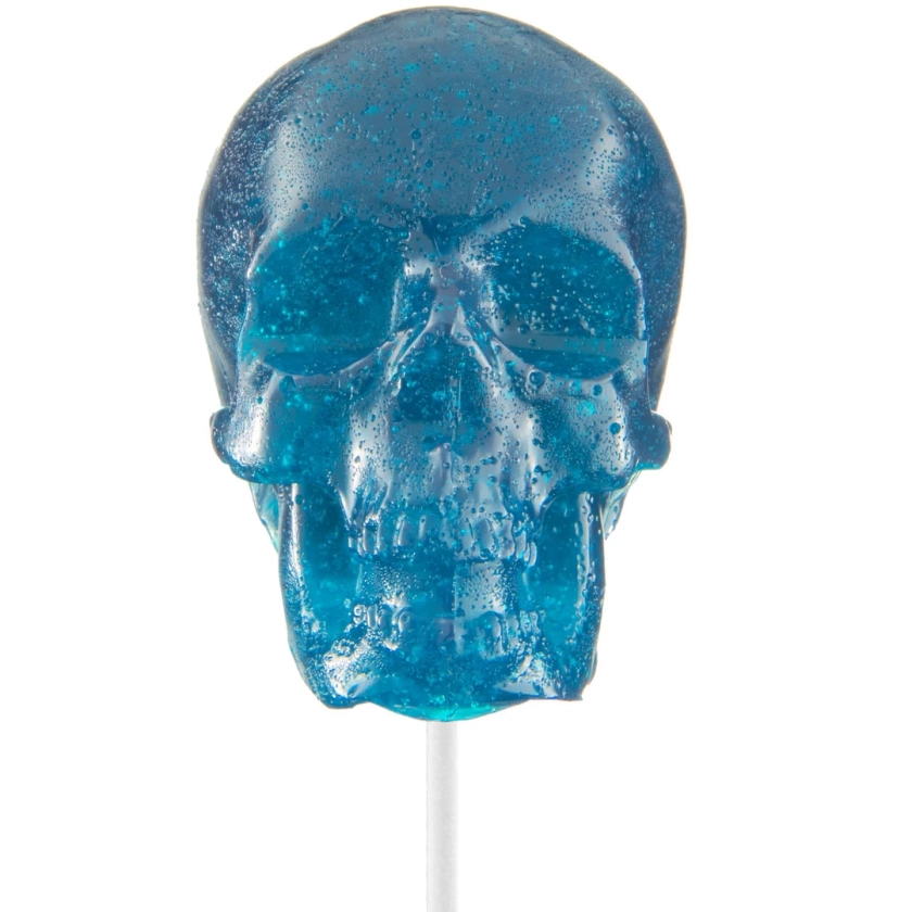 Giant Gummy Skull on a Stick-Blue Raspberry