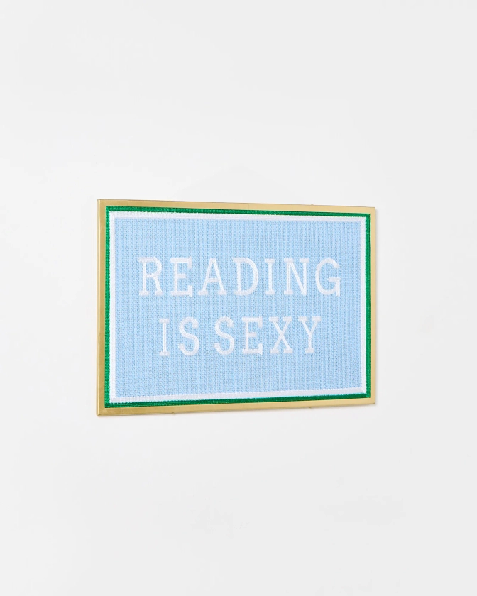 Reading Is Sexy Needlepoint Framed Wall Art | Oliver Bonas