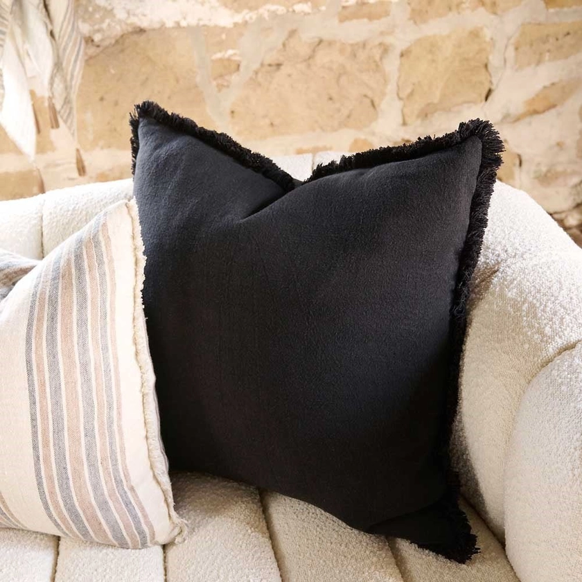 Luca® Black Linen Cushion | Eadie Lifestyle