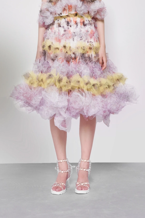 Volume Air Flower Tulle Skirt – Susan Fang