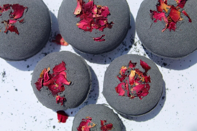 Charcoal Rose Goddess Bath Pearls, Rose Bath Bomb, Bath Bombs, Goddess Oils, Mother's Day, Birthday Gift, Self Care, Skin Care, Black-Owned