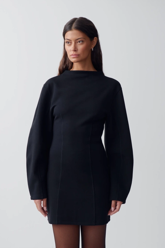 Funnel neck dress - Black - Women - Gina Tricot