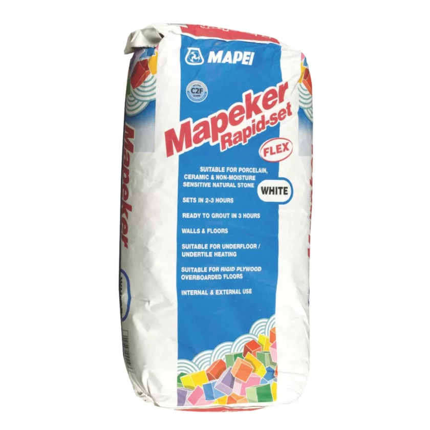 Mapei Mapeker Rapid-Set Wall & Floor Adhesive White 20kg - Screwfix