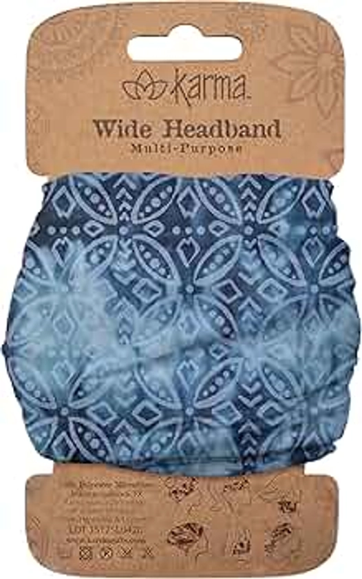 Karma Gifts Wide Headband, Indigo Medallion, 0.2 lb