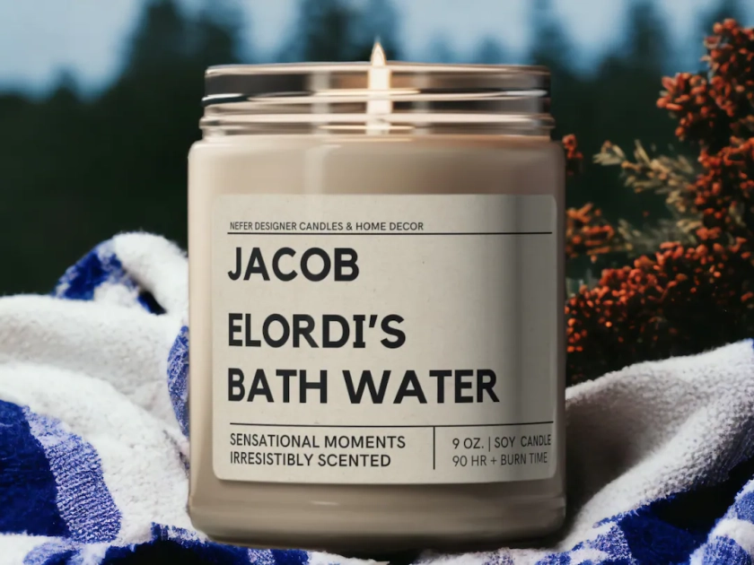 Jacob Elordi's Bath Water Candle | The Saltburn Candle | Customize Your Scents for a Personalized Ambiance | Custom Celebrity Soy Candle