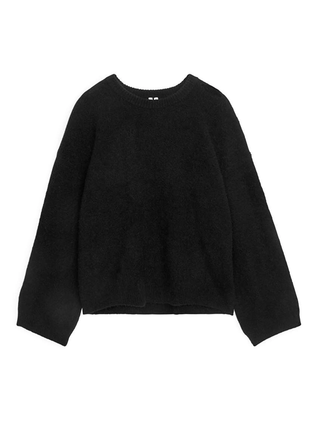 Pull en mélange de laine et d'alpaga - Noir - Knitwear - ARKET FR