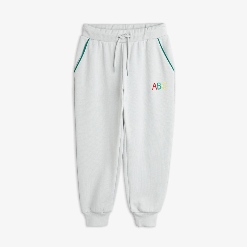 ABC Embroidered Sweatpants Grey