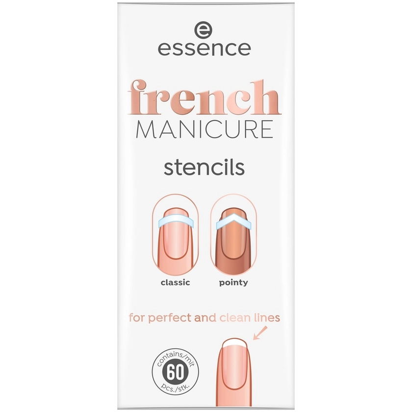 essence | french Manicure stencils pochoirs 01 Faux Ongles