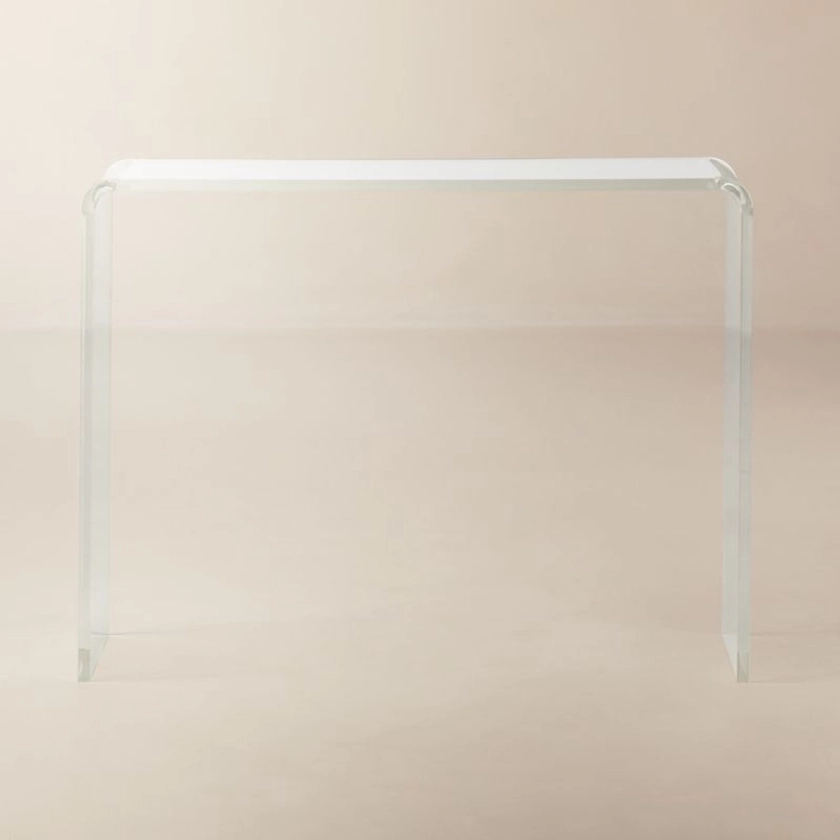 Peekaboo Acrylic Console Table 38'' + Reviews | CB2