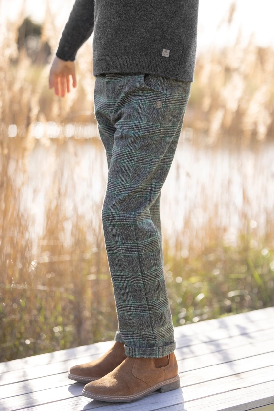 Pantalon - Flanelle carreaux vert