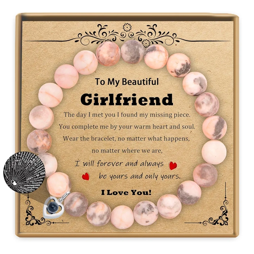 Sereney Girlfriend Gifts Bracelets As I Love You Gifts for Women, Gf Bracelets As Girlfriend Birthday Gifts for Her, Romantic Gifts for Girlfriend on Anniversary Engagement Christmas Valentines Day