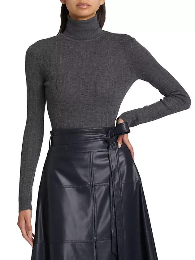 Shop Tanya Taylor Kayden Merino Wool Pointelle Top | Saks Fifth Avenue