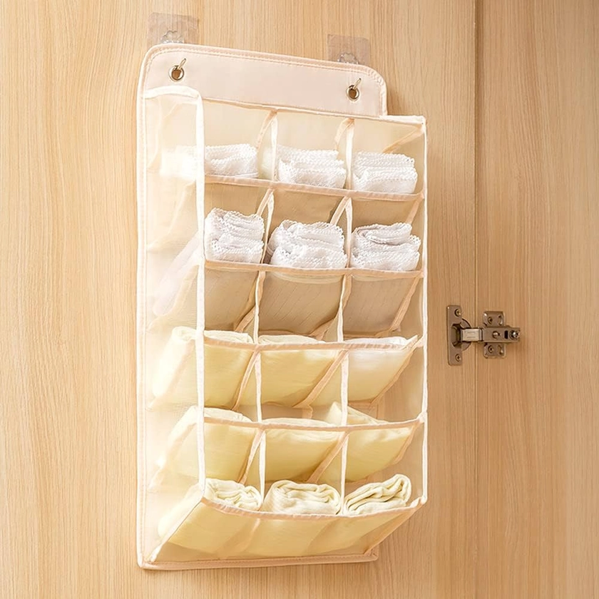 Amazon.co.jp: Wall Hanging Storage Pocket, 15 Pockets, Pants Storage, Socks, Wall Hanging, Storage, Large Capacity, Underwear, Neckties, Small Items, Lightweight, Space Saving, Hanging, Storage Pocket, Washable, : Clothing, Shoes & Jewelry