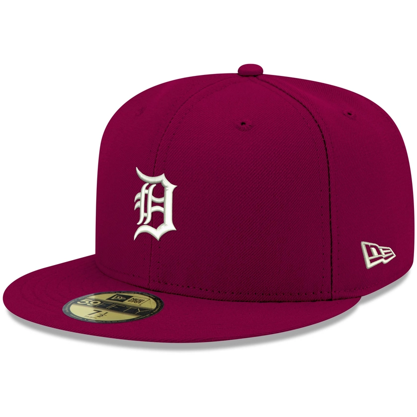 Men's Detroit Tigers New Era Cardinal White Logo 59FIFTY Fitted Hat