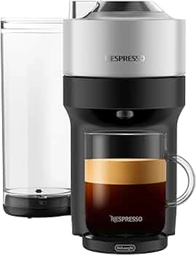 Nespresso Vertuo Pop+ Deluxe Coffee and Espresso Machine by De'Longhi, 120 Volts, Silver