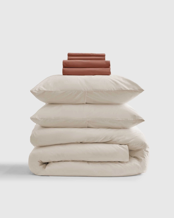 Classic Organic Percale Deluxe Bedding Bundle